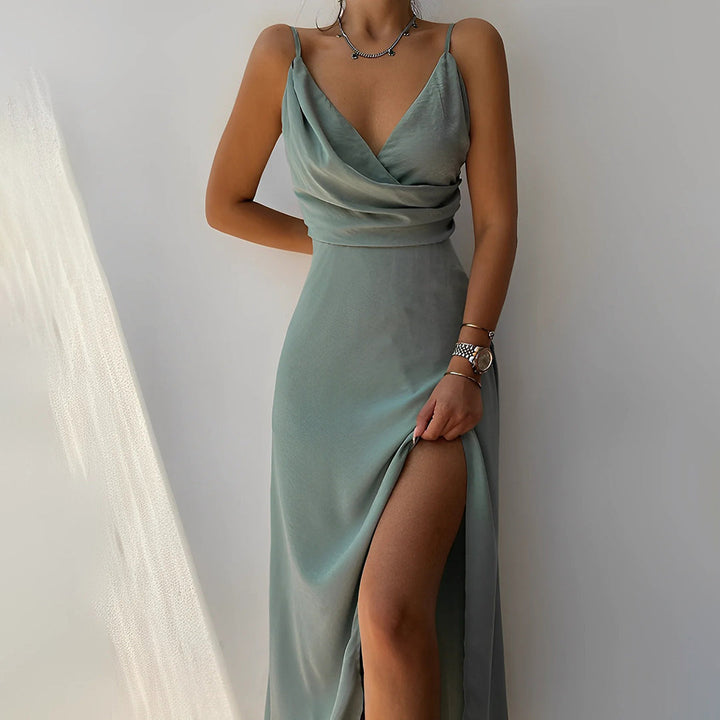 Elegant V-Neck Dress for Women