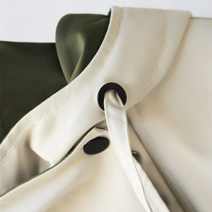 Women's Waterproof Windbreaker Jacket with Layered Hood Design