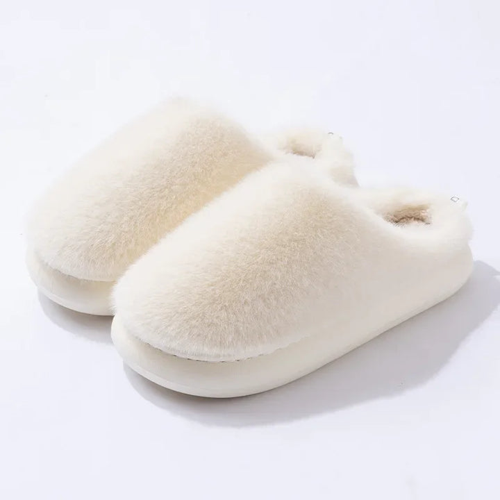Women’s Plush Indoor Slippers with Closed Toe and Soft Warm Lining
