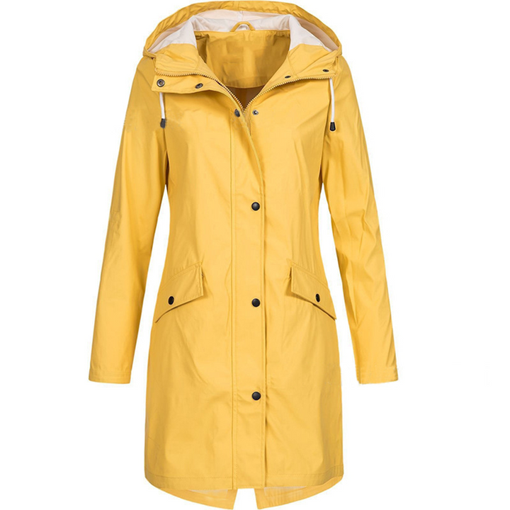Women's Waterproof Hooded Rain Jacket with Lightweight Windproof Design