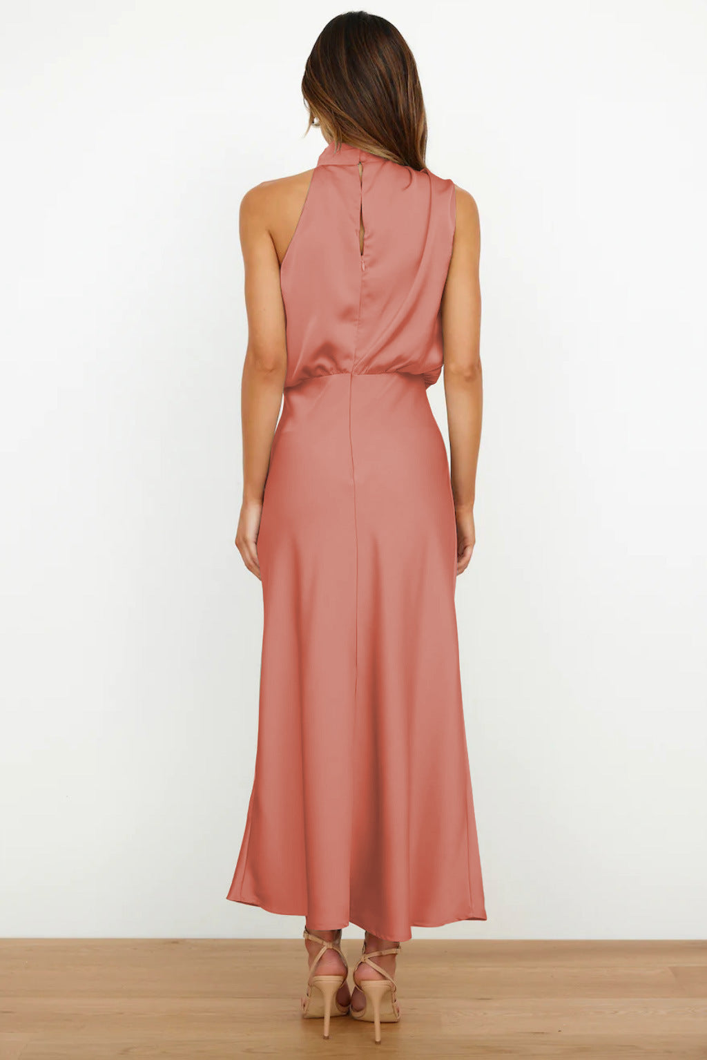Women's Elegant Halter Neck Maxi Dress
