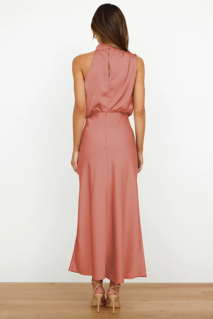 Women's Elegant Halter Neck Maxi Dress