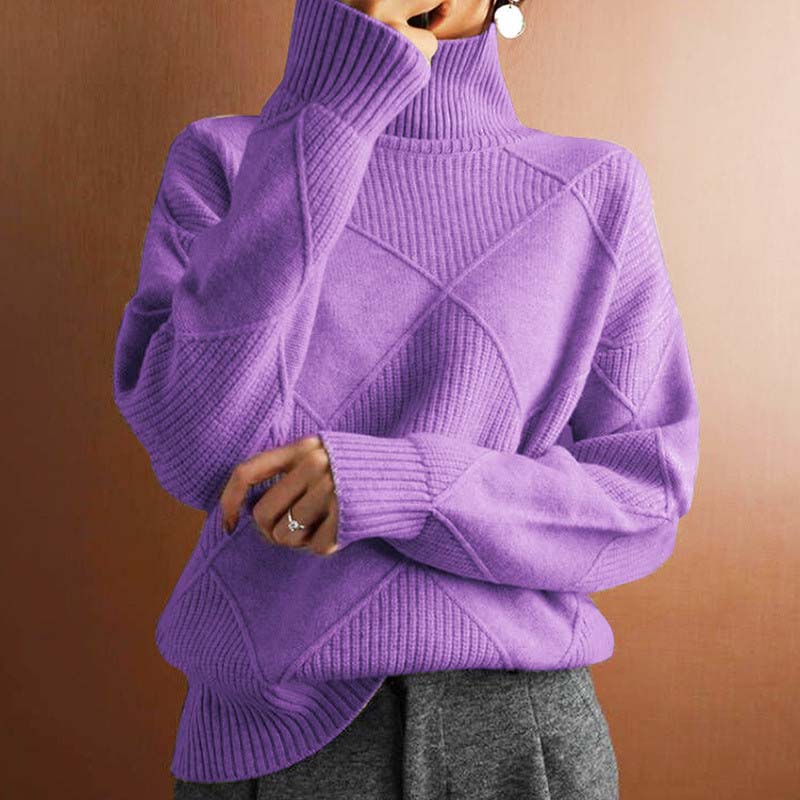 Sophie™ | Textured Turtleneck Knit Sweater