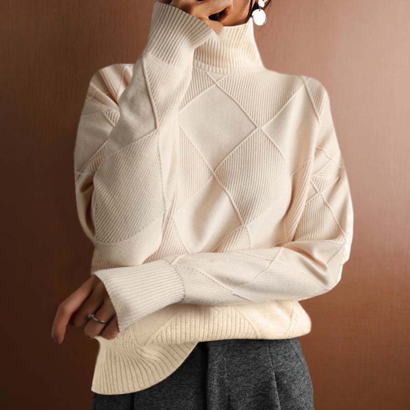 Sophie™ | Textured Turtleneck Knit Sweater