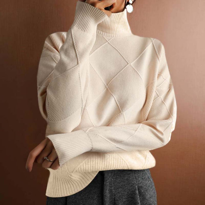 Sophie™ | Textured Turtleneck Knit Sweater