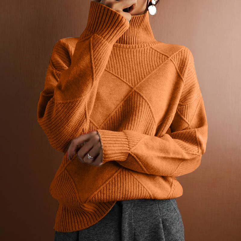 Sophie™ | Textured Turtleneck Knit Sweater