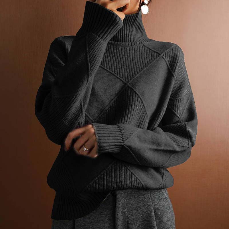 Sophie™ | Textured Turtleneck Knit Sweater