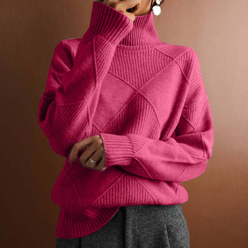 Sophie™ | Textured Turtleneck Knit Sweater