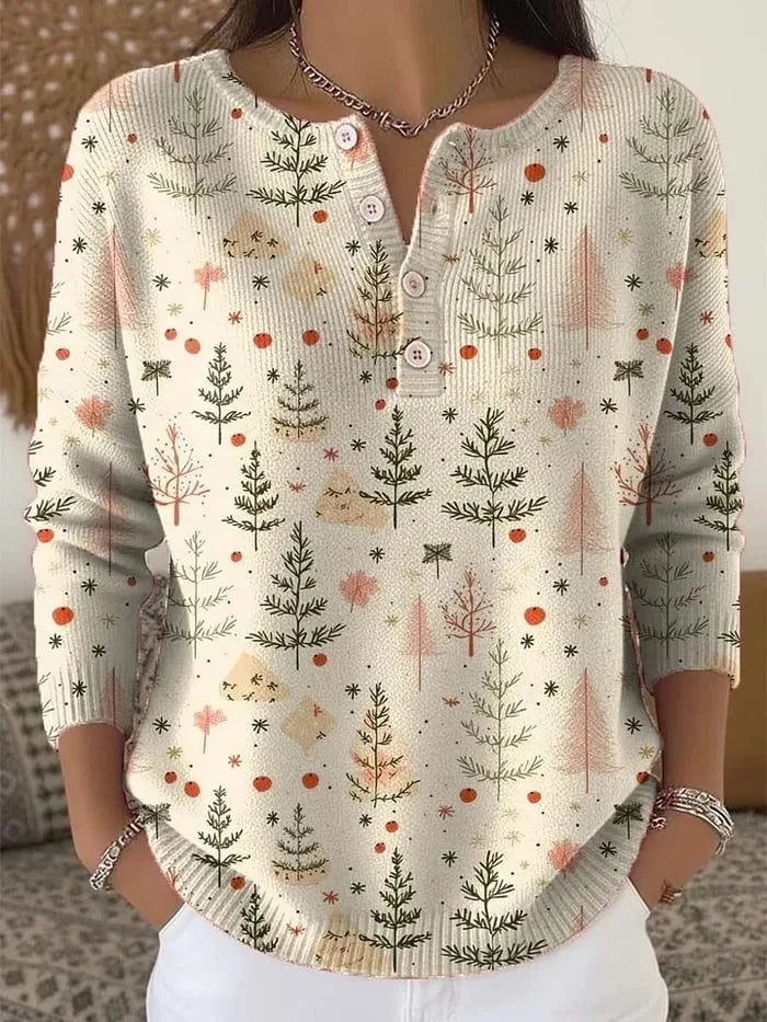 Hallie | Christmas jumper with buttons