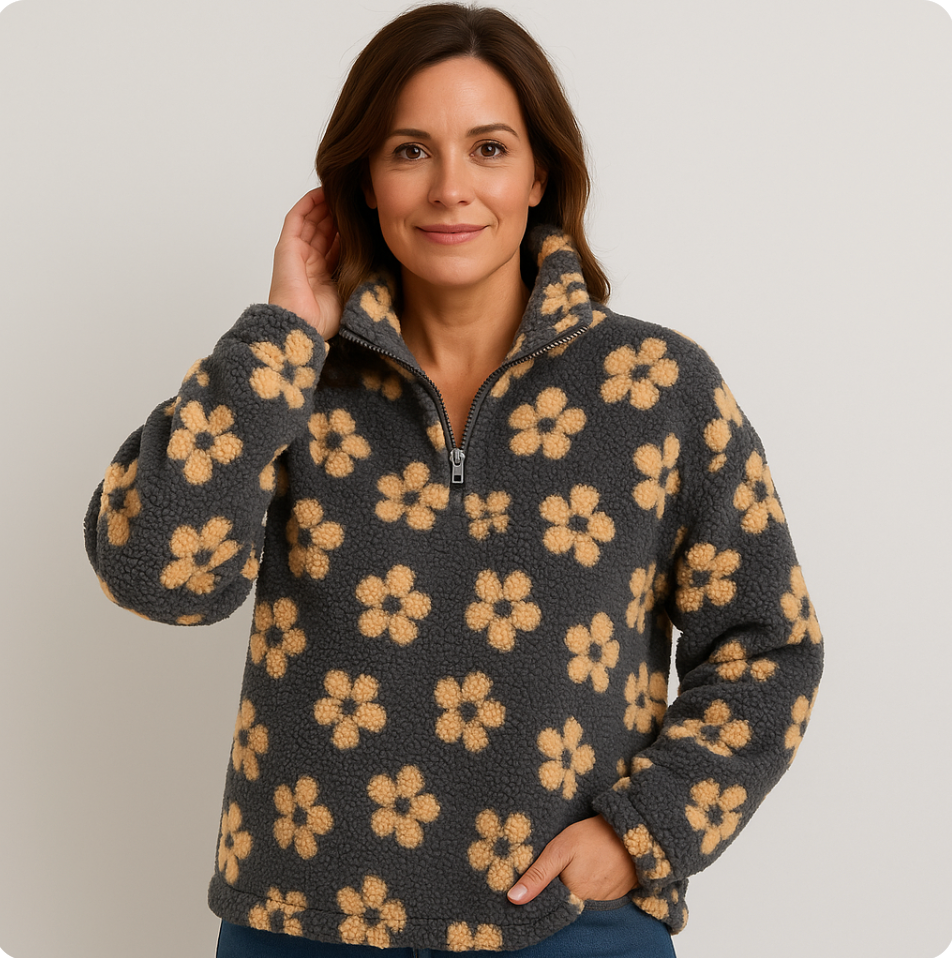 DAISY | Long Sleeve Fleece Hoodie
