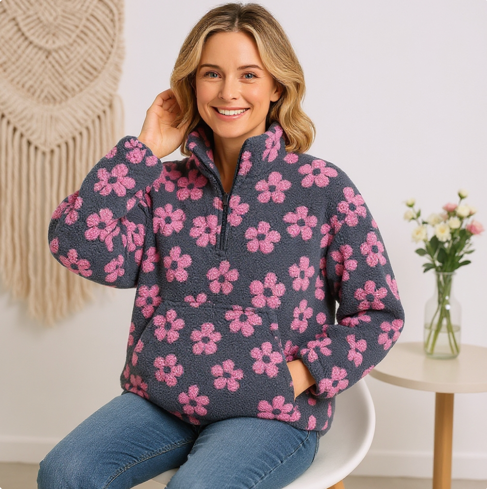 DAISY | Long Sleeve Fleece Hoodie