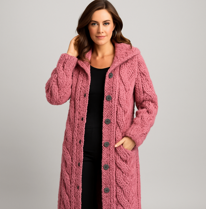 Karin | Elegant cosy coat with tummy coverage