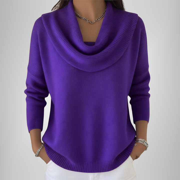 Alvéra | Elegant Cowl-Neck Sweater