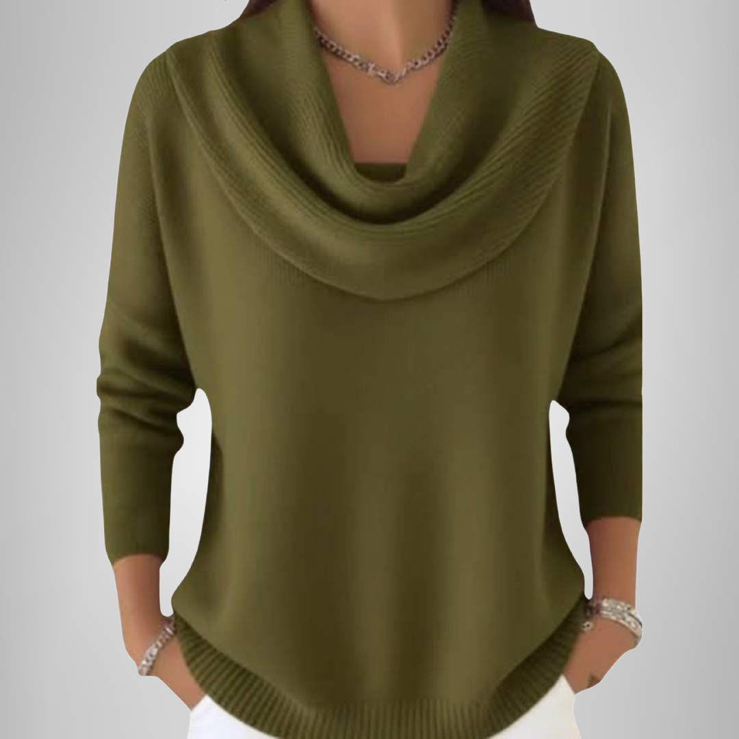 Alvéra | Elegant Cowl-Neck Sweater