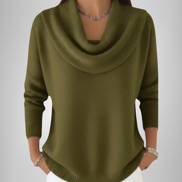 Alvéra | Elegant Cowl-Neck Sweater