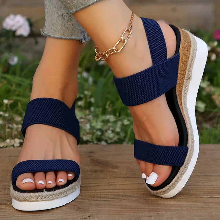 Women's Platform Strap Sandals with Cushioned Sole